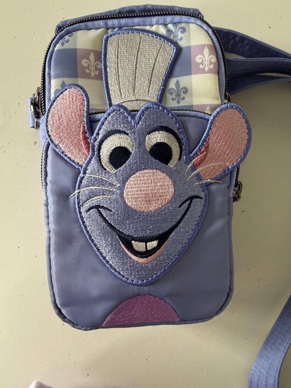Kids Purple Character Crossbody Bag with Embroidered Face